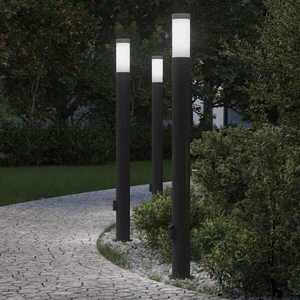 Imagine vidaXL Stâlpi iluminatori cu priză, 3 buc., 110 cm, oțel inoxidabil, IP44
