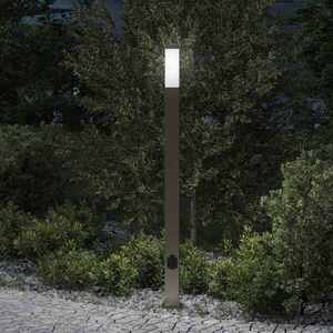 Imagine vidaXL Stâlp luminos cu priză 110 cm oțel inoxidabil IP44