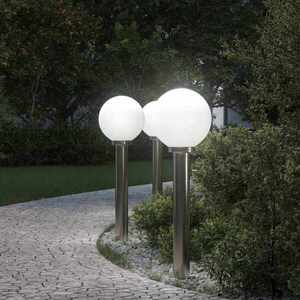 Imagine vidaXL Stâlpi iluminatori 3 buc. 80 cm oțel inoxidabil IP44