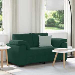 Imagine vidaXL Canapea extensibilă verde închis 160x77x82 cm catifea