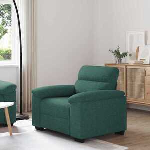 Imagine vidaXL Canapea fotoliu verde închis 100x81x84 cm, material textil