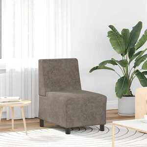Imagine vidaXL Canapea modulară fără brațe, gri închis, 55 cm, piele ecologică întoarsă