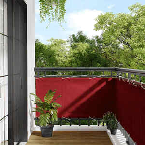 Imagine vidaXL Paravan de balcon roșu 75x700 cm 100% poliester Oxford