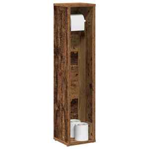 Imagine vidaXL Dulap de baie cu suport pentru role, lemn vechi, 20, 5x20x90 cm