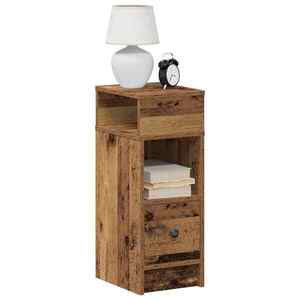 Imagine vidaXL Noptiere 2 buc. cu sertar, lemn vechi, 25x31x66 cm