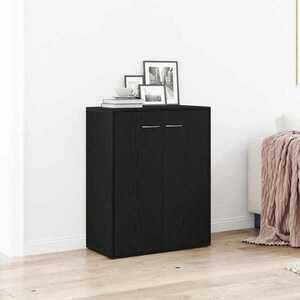 Imagine vidaXL Bufet din stejar negru 60x30x75 cm, lemn prelucrat
