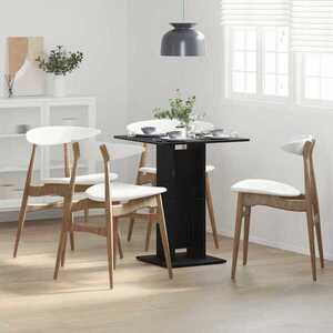 Imagine vidaXL Masă bistro stejar negru 60x60x75 cm lemn prelucrat