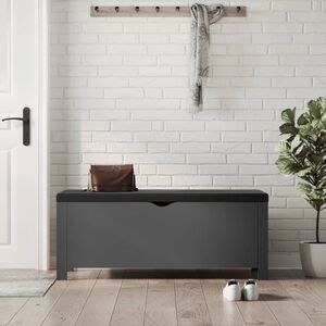 Imagine vidaXL Cutie de depozitare cu pernă gri 105x40x45 cm