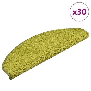 Imagine vidaXL Covorașe pentru scări, 30 buc., 65x21x4 cm, verde, semirotunde, mari