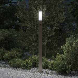 Imagine vidaXL Stâlp luminos cu senzor 110 cm oțel inoxidabil IP44