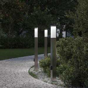 Imagine vidaXL Stâlpi iluminatori cu priză, 3 buc., 80 cm, oțel inoxidabil, IP44