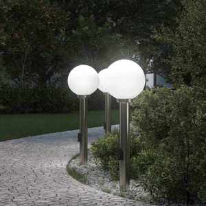 Imagine vidaXL Stâlpi iluminatori cu priză, 3 buc., 80 cm, oțel inoxidabil, IP44