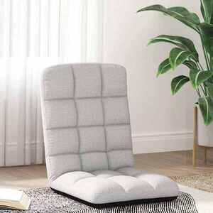 Imagine vidaXL Scaun pliabil de podea, gri nor, 71x51x62 cm, material textil