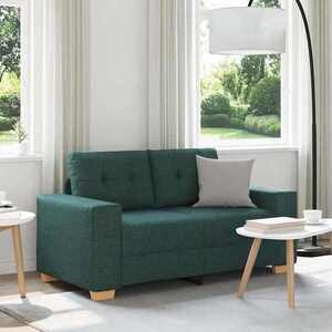 Imagine vidaXL Canapea extensibilă verde închis 160x77x82 cm, material textil