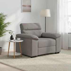 Imagine vidaXL Canapea fotoliu gri taupe 100x81x84 cm, material textil