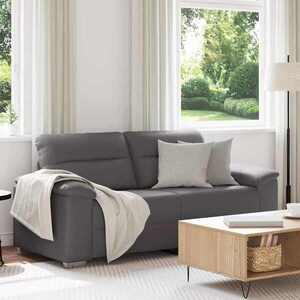 Imagine vidaXL Canapea cu 2 locuri, gri, 180x81x84 cm, piele ecologică