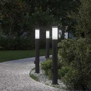 Imagine vidaXL Stâlpi iluminatori cu priză, 3 buc., 80 cm, oțel inoxidabil, IP44