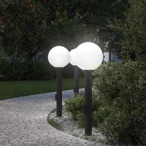 Imagine vidaXL Stâlpi iluminatori cu priză, 3 buc., 80 cm, negru, IP44