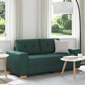 Imagine vidaXL Canapea extensibilă verde închis 180x77x82 cm, material textil
