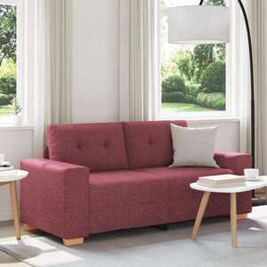Imagine vidaXL Canapea extensibilă, culoare roșu-vin, 180x77x82 cm, material textil