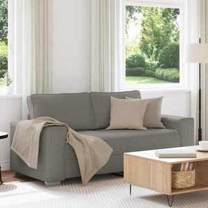 Imagine vidaXL Canapea extensibilă gri deschis 180x77x82 cm, material catifea reiată