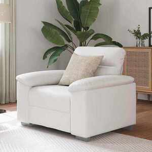 Imagine vidaXL Canapea fotoliu alb 100x81x84 cm piele ecologică