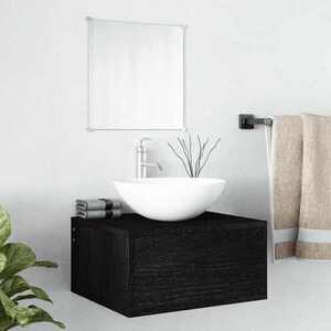 Imagine vidaXL Set de mobilier de baie cu 2 piese, lemn prelucrat negru