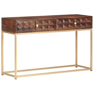 Imagine vidaXL Masă consolă 122x36x75 cm, lemn masiv de mango