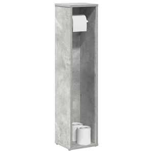 Imagine vidaXL Dulap de baie cu suport pentru role, gri beton, 20, 5x20x90 cm