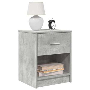 Imagine vidaXL Noptiere 2 buc. cu sertar, gri beton, 40x34x50 cm