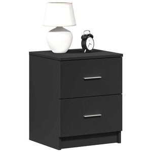 Imagine vidaXL Noptiere 2 buc cu 2 sertare, negru, 40x36x50 cm