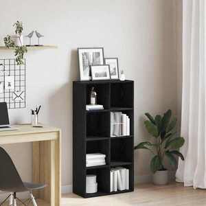 Imagine vidaXL Bibliotecă stejar negru 66x30x130 cm lemn prelucrat