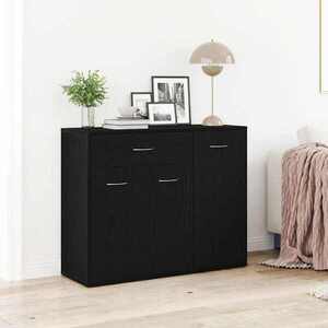 Imagine vidaXL Bufet din stejar negru 88x30x70 cm, lemn prelucrat