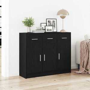 Imagine vidaXL Bufet din stejar negru, 91x28x75 cm, lemn prelucrat