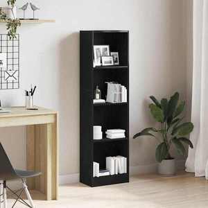 Imagine vidaXL Bibliotecă stejar negru 40x24x143 cm lemn prelucrat
