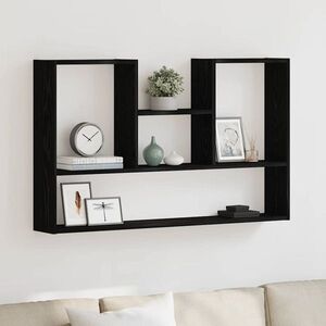 Imagine vidaXL Raft de perete, stejar negru, 99x15x60 cm, lemn prelucrat