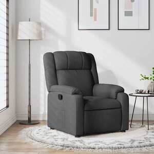 Imagine vidaXL Fotoliu rabatabil gri închis, material textil