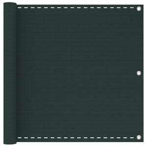 Imagine vidaXL Ecran de balcon Verde închis 75 x 1000 cm HDPE și Aluminiu