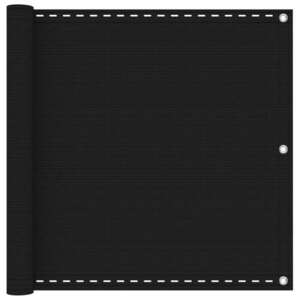Imagine vidaXL Ecran de balcon Negru 75 x 800 cm HDPE și Aluminiu