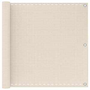 Imagine vidaXL Ecran de balcon Crem 75 x 700 cm HDPE și Aluminiu