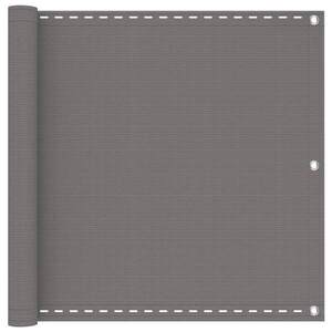 Imagine vidaXL Ecran de balcon Gri deschis 90 x 600 cm HDPE și Aluminiu