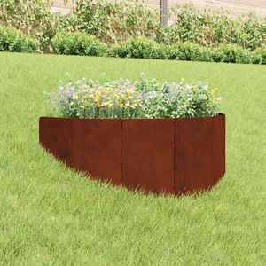 Imagine vidaXL Margine pentru gazon 100 x 45 cm Oțel Ruginit