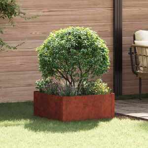 Imagine vidaXL Margine pentru gazon 60 x 60 x 35 cm Oțel Ruginit