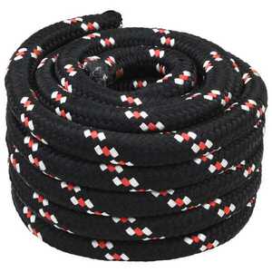 Imagine vidaXL Sfoară de Barcă 4 mm 5 m Negru și roșu