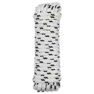 Imagine vidaXL Sfoară de Barcă 10 mm 12 m Alb și negru Poliester