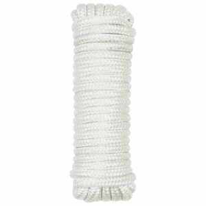 Imagine vidaXL Sfoară de Barcă 2 mm 12 m Alb Poliester