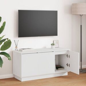 Imagine vidaXL Cabinet TV 100 x 38 x 49 cm Alb Lemn prelucrat