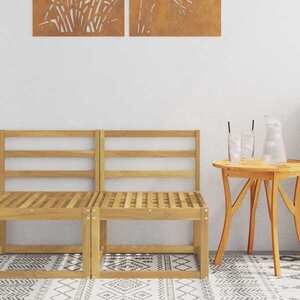 Imagine vidaXL Canapea Medie pentru Exterior Lemn Solid de Acacia Alb