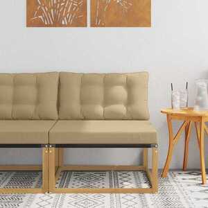 Imagine vidaXL Canapea Medie pentru Exterior cu pernă Alb 79 x 83 x 73 cm oțel