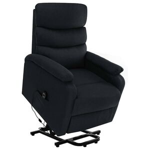 Imagine vidaXL Fotoliu de masaj cu ridicare, negru, material textil